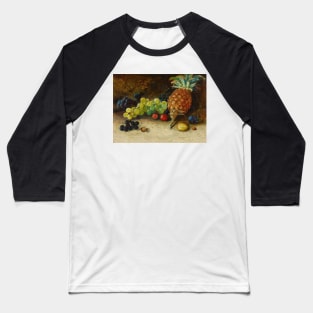 Still Life with a Pineapple, Grapes, Nuts and Plums by John Atkinson Grimshaw Baseball T-Shirt